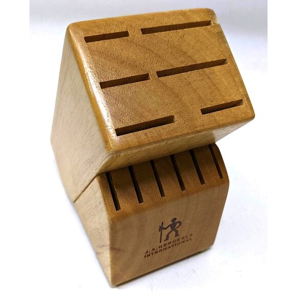 Zwilling J.A. Henckels 12 Kitchen Hardwood Wooden Knife Block - Unused - Picture 1 of 8